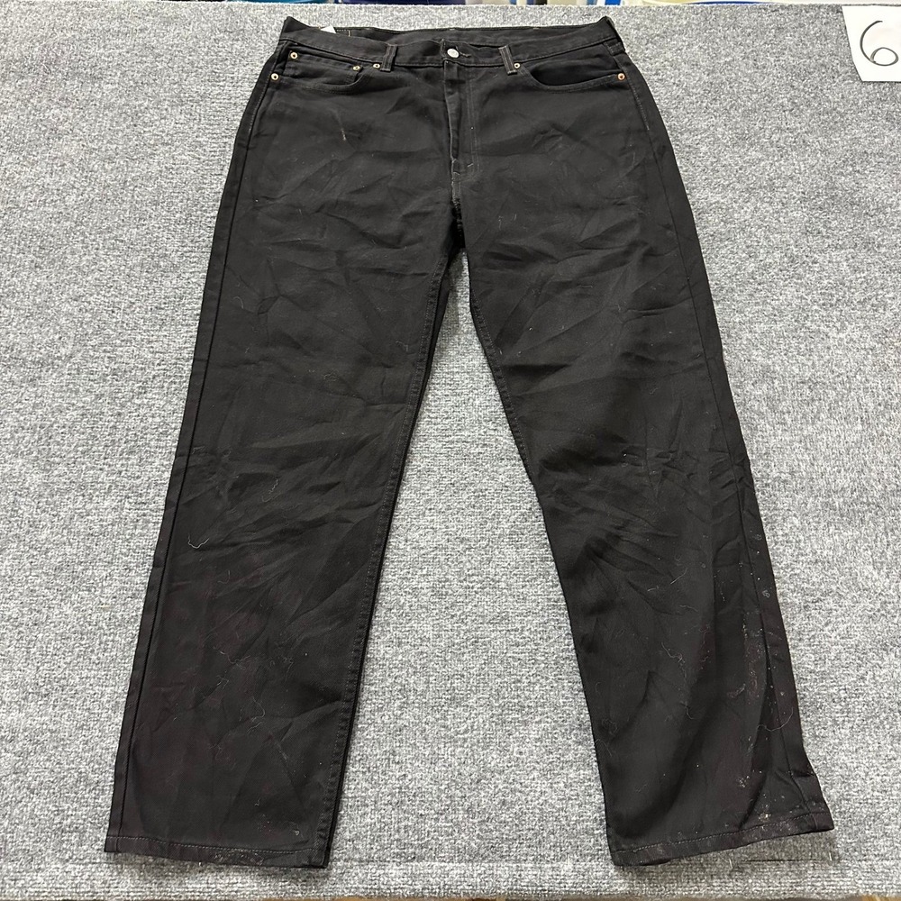 Levi's Jeans Mens Size 38 Black 550 Relaxed Fit Tapered Leg Cotton Denim Pants